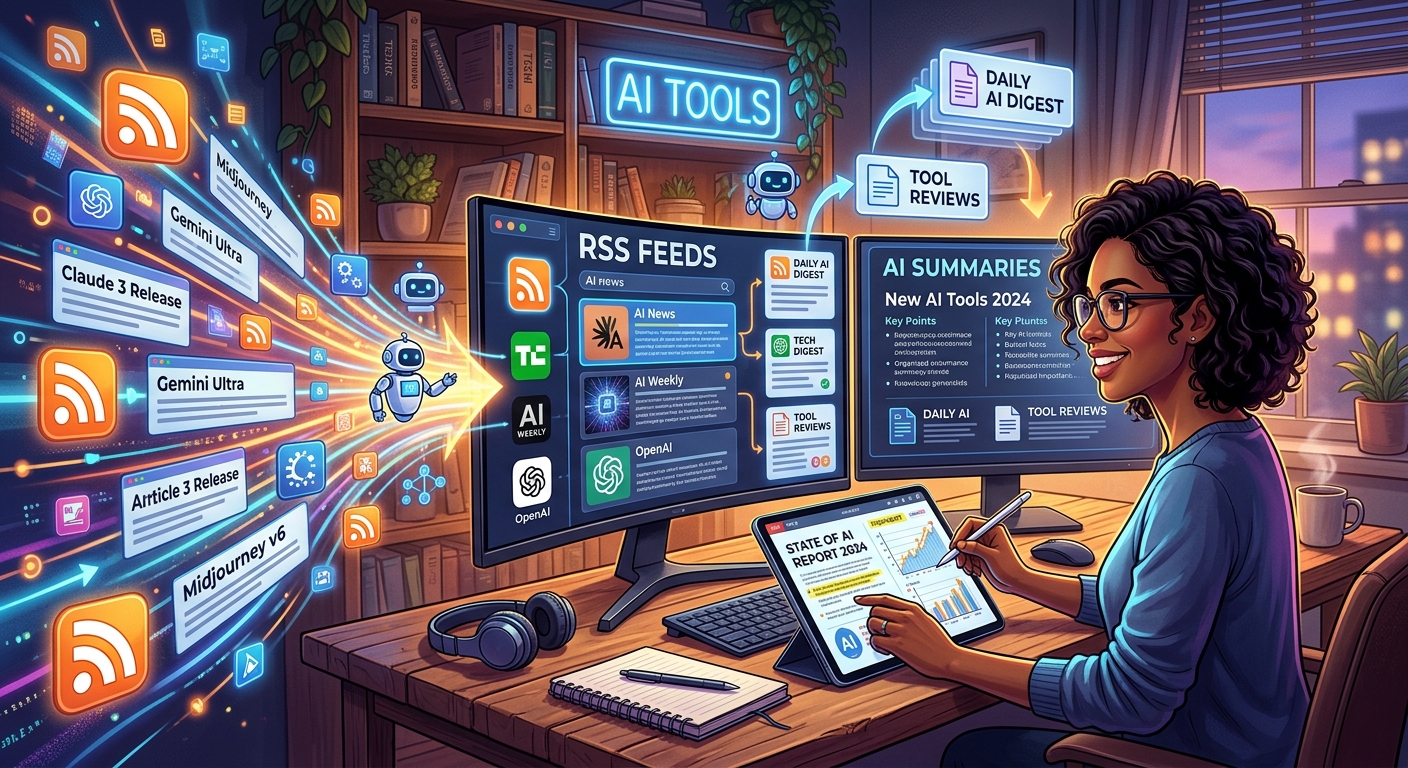Staying Current on AI Tools Using RSS Feeds, AI Summaries, and PDFs