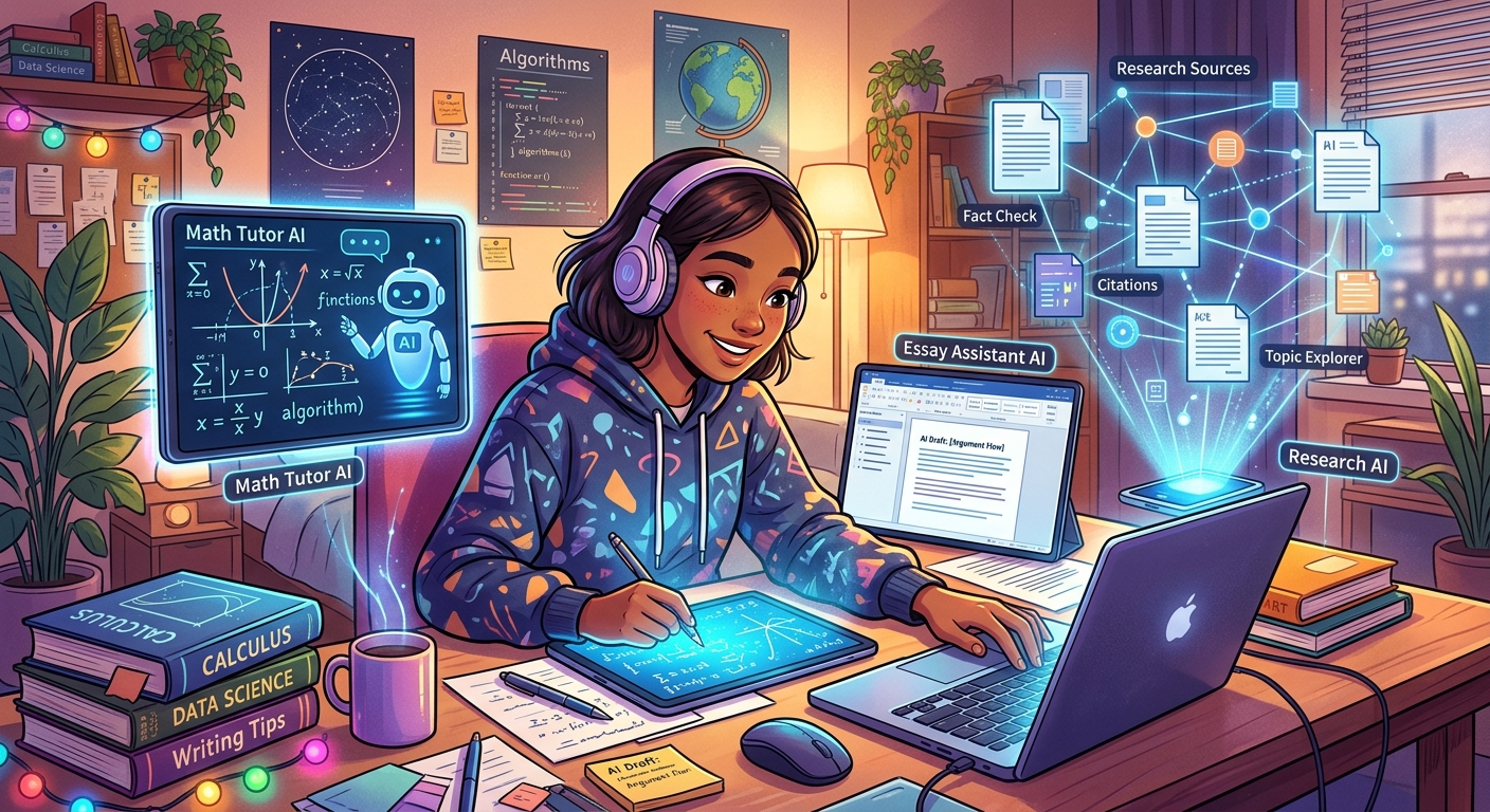 AI Tools That Help Students With Math Homework, Essays, and Research